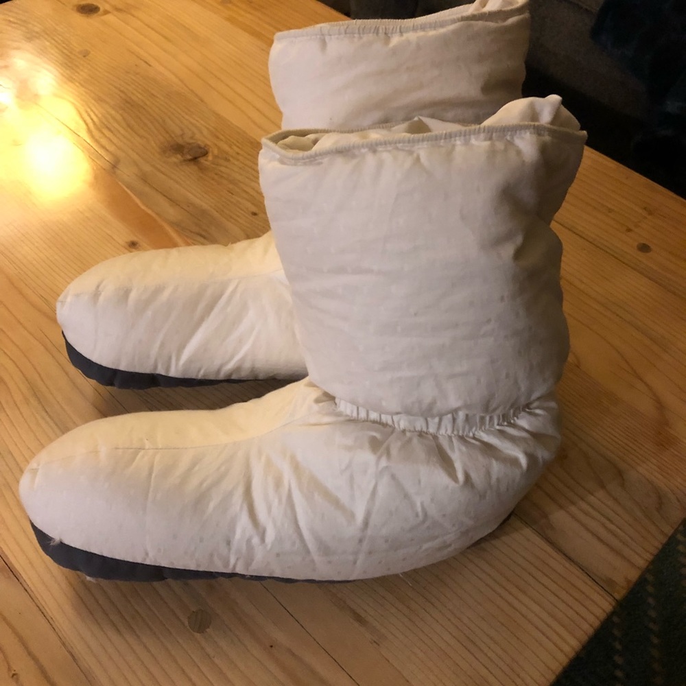 Down filled slippers